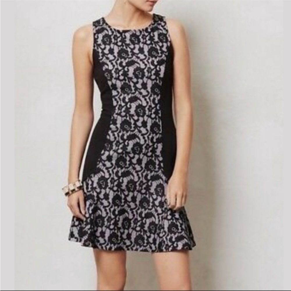 ANTHROPOLOGIE Maeve dress sirena lace black size XS